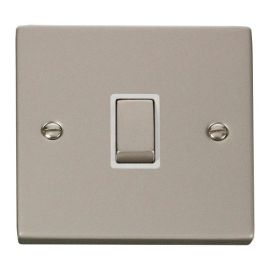 Click VPPN722WH Deco Pearl Nickel Ingot 20A 2 Pole Switch - White Insert image