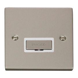 Click VPPN750WH Deco Pearl Nickel Ingot 13A Fused Spur Unit - White Insert image