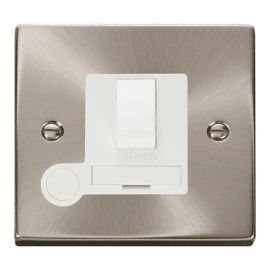 Click VPSC051WH Deco Satin Chrome 13A Flex Outlet Switched Fused Spur Unit - White Insert image