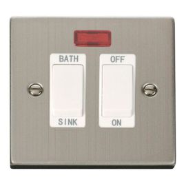 Click VPSS024WH Deco Stainless Steel 20A Sink or Bath Switch - White Insert image