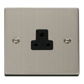Click VPSS039BK Deco Stainless Steel 2A Round Pin Socket - Black Insert image