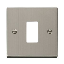 Click VPSS20401 GridPro Stainless Steel 1 Gang Deco Range Front Plate image