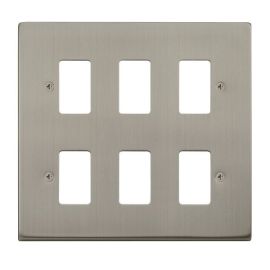 Click VPSS20506 GridPro Stainless Steel 6 Gang Deco Range Front Plate image