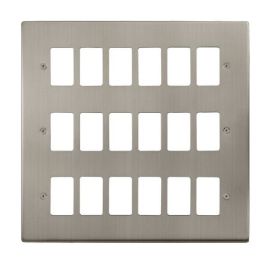 Click VPSS20518 GridPro Stainless Steel 18 Gang Deco Range Front Plate image
