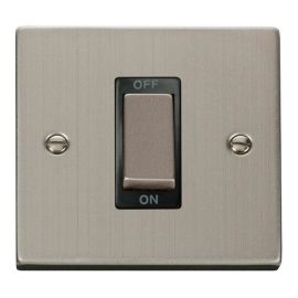 Click VPSS500BK Deco Stainless Steel Ingot 1 Gang 45A 2 Pole Switch - Black Insert image