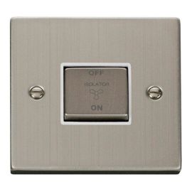 Click VPSS520WH Deco Stainless Steel Ingot 10A 3 Pole Fan Isolation Switch - White Insert image