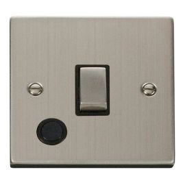 Click VPSS522BK Deco Stainless Steel Ingot 20A 2 Pole Flex Outlet Switch - Black Insert image