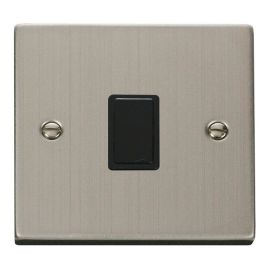 Click VPSS622BK Deco Stainless Steel 20A 2 Pole Switch - Black Insert image