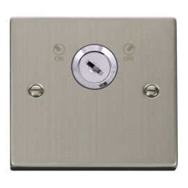 Click VPSS660 Deco Stainless Steel 1 Gang 20A 2 Pole Lockable Plate Switch image