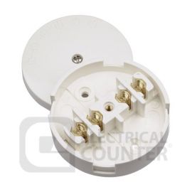 Click Scolmore White 20A Junction Box, Selective Entry 4 Terminal image