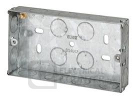 Click WA094 Essentials 2 Gang 25mm Galvanised Steel Knockout Box image