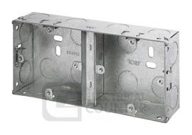 Click WA099 Essentials 2x 1 Gang 35mm Dual Galvanised Steel Box