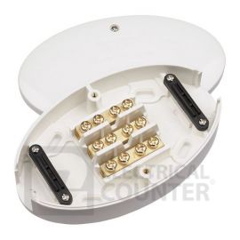 Click Scolmore White 60A Heavy Duty Junction Box, 3 Terminal image