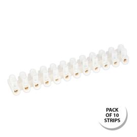 Selectric 1001 10 Pack Clear 5A 12 Way Polyethylene Connector Strips (10 Pack, 0.51 each) image