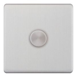 Selectric 5MPLUS-164 5M-PLUS Satin Chrome 1 Gang 5-100W 2 Way LED Dimmer Switch image