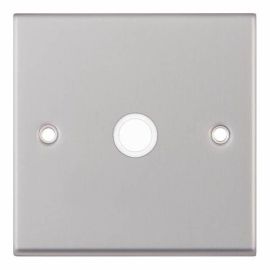 Selectric 7MPRO-146 7MPRO Satin Chrome 20A Centre and Side Entry Cable Outlet - White Insert image