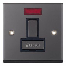Selectric 7MPRO-429 7MPRO Black Nickel 13A 2 Pole Neon Switched Fused Spur Unit image