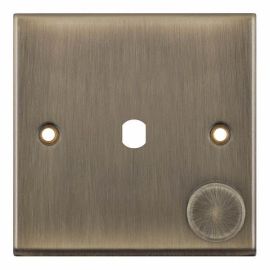 Selectric 7MPRO-670 7MPRO Antique Brass 1 Aperture Empty Dimmer Plate with Knob