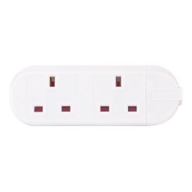 Selectric 8828 White 2 Gang 13A Unswitched Trailing Socket