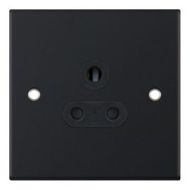 Selectric DSL11-26 5M Matt Black 1 Gang 5A 3 Pin Shuttered Round Pin Socket image