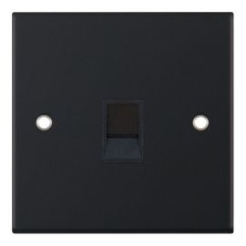 Selectric DSL11-40 5M Matt Black 1 Gang RJ45 Socket image