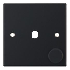 Selectric DSL11-70 5M Matt Black 1 Gang Empty Dimmer Plate and Knob image