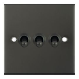 Selectric DSL12-76 5M Dark Bronze 3 Gang 10A 2 Way Toggle Switch image