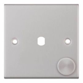 Selectric DSL170 5M Satin Chrome 1 Gang Empty Dimmer Plate and Knob