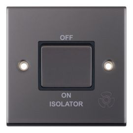 Selectric DSL408 5M Black Nickel 1 Gang 10AX 3 Pole Fan Isolator Switch