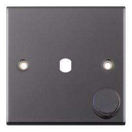 Selectric DSL470 5M Black Nickel 1 Gang Empty Dimmer Plate and Knob