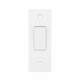 Selectric LG201-2ARC Square White 1 Gang 10AX 2 Way Architrave Plate Light Switch