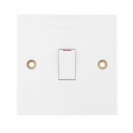 Selectric LG220 Square White 1 Gang 20A 2 Pole Switch image