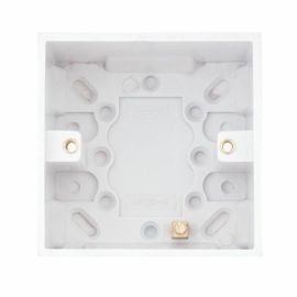 Selectric LG838-47 Square White 1 Gang 47mm Depth Surface Pattress Box