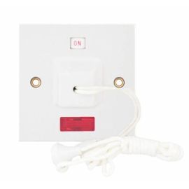 Selectric LG954N Square White 45A 1 Way 2 Pole Neon Ceiling Pull Switch image