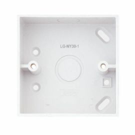 Selectric LG-NY30-1 Square White 1 Gang 30mm Depth ABS Surface Pattress Box