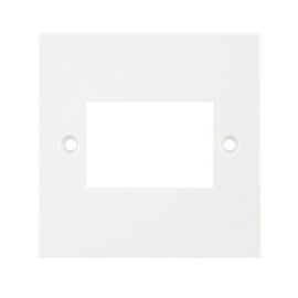Selectric M-3G Square White 3 Aperture Square Modular Front Plate