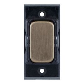 Selectric SGRID360-115 GRID360 Antique Brass 10A 1 Way Switch Module - Black Insert image