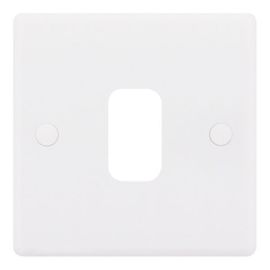 Selectric SGRID360-167 GRID360 White 1 Aperture Smooth Modular Front Plate image