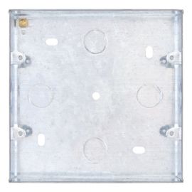 Selectric SGRID360-272 Galvanised Steel 6-8 Aperture Modular Plate 48mm Deep Flush Mount Pattress Box image
