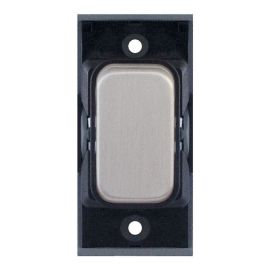 Selectric SGRID360-40 GRID360 Satin Chrome 10A 1 Way Switch Module - Black Insert image