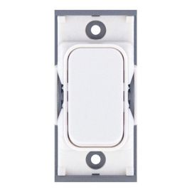 Selectric SGRID360-5 GRID360 White Plastic 10A Retractive Switch Module - White Insert