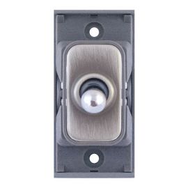 Selectric SGRID360-68 GRID360 Satin Chrome 10A 2 Way Toggle Switch Module - Grey Insert image