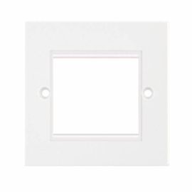 Selectric SQ-2 Euro Media White 2 Aperture Square Front Plate image