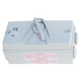 Selectric SS20A-RS Seal Grey IP66 20A 10kW 415V 4 Pole Weatherproof Isolator Switch image