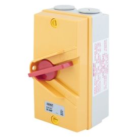 Selectric SS20A-RSY Seal Yellow IP66 20A 10kW 415V 4 Pole Weatherproof Isolator Switch