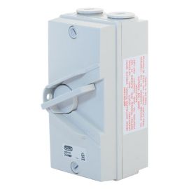 Selectric SS35A-RS Seal Grey IP66 35A 16kW 415V 4 Pole Weatherproof Isolator Switch
