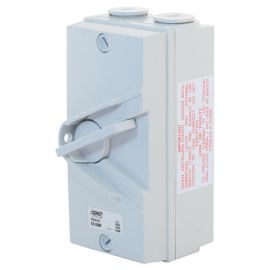 Selectric SS63A-RS Seal Grey IP66 63A 30kW 415V 4 Pole Weatherproof Isolator Switch image