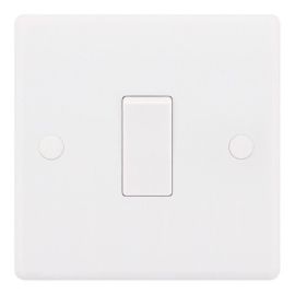 Selectric SSL500 Smooth White 1 Gang 10AX 1 Way Plate Light Switch image