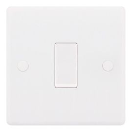 Selectric SSL507 Smooth White 1 Gang 10AX Intermediate Plate Light Switch image