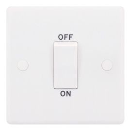 Selectric SSL565 Smooth White 1 Gang 45A 2 Pole White Rocker Cooker Switch image